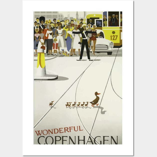 Wonderful Copenhagen - Vintage Travel Poster Wall Art by Culturio